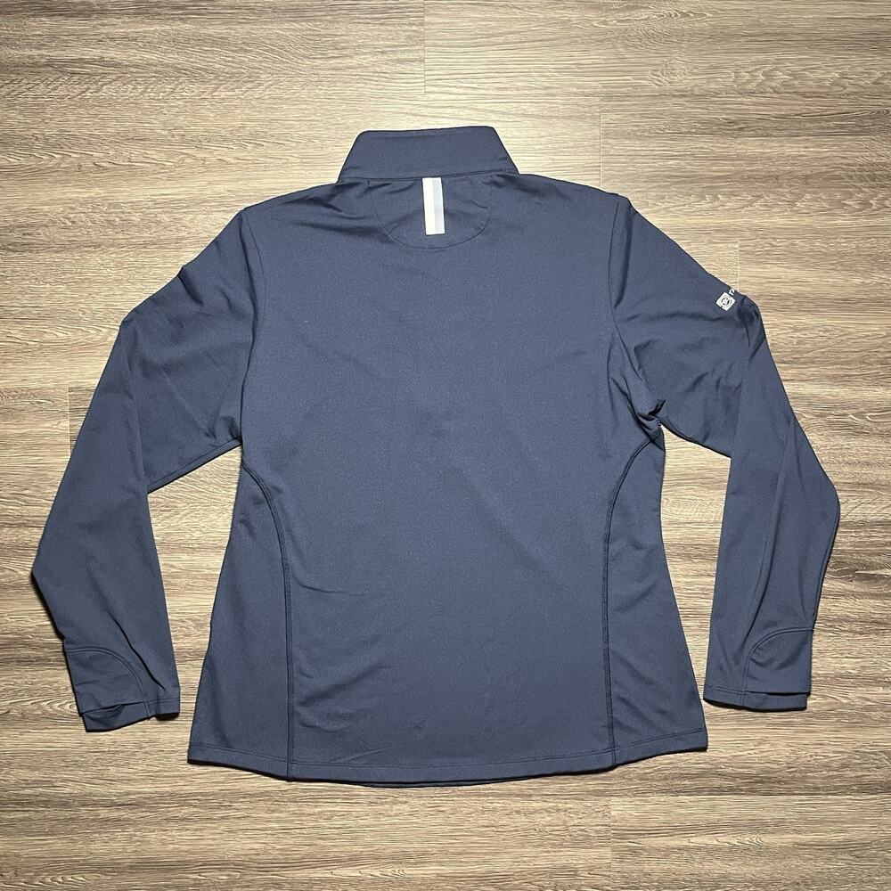 Rhoback Solid Performance Q-Zip Women's Large Fleet Navy TARGA Logo Golf EUC - Picture 2 of 13
